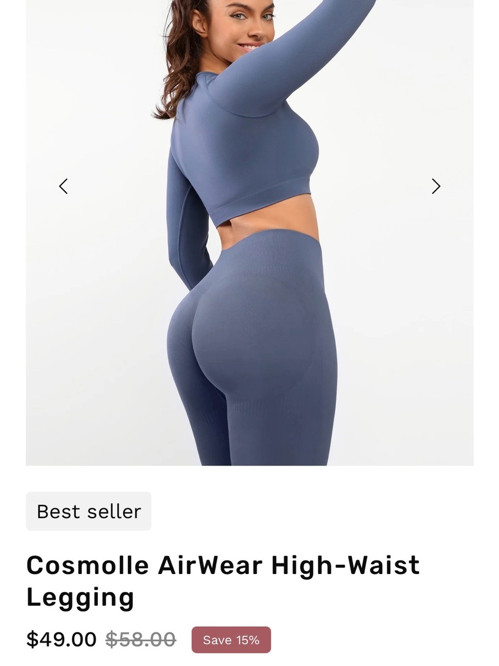 AirWear High-Waist Legging — Blue